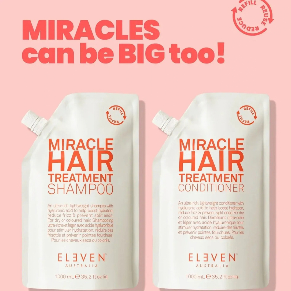 Load image into Gallery viewer, Eleven Australia Miracle Hair Treatment Conditioner Pouch Refill 1000ml

