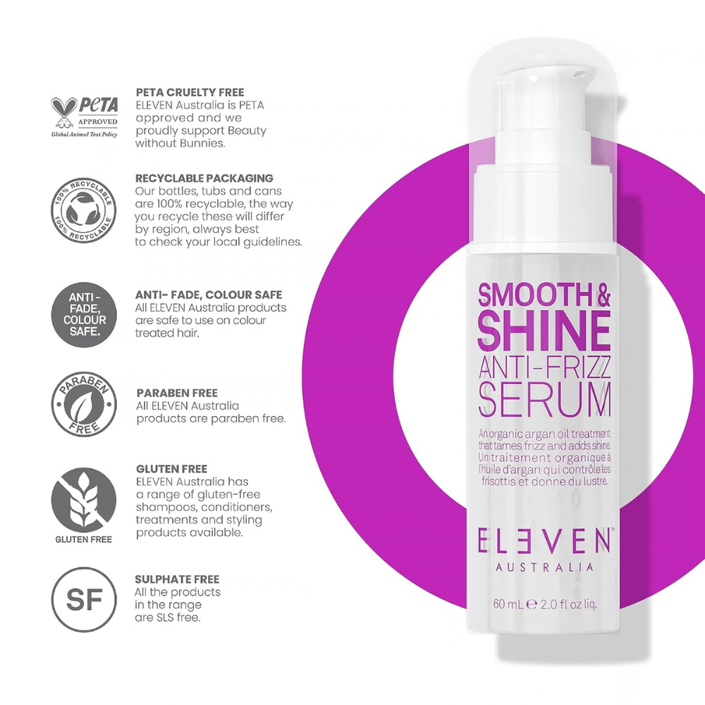 Load image into Gallery viewer, Eleven  Australia Smooth &amp; Shine Anti-Frizz Serum 60ml
