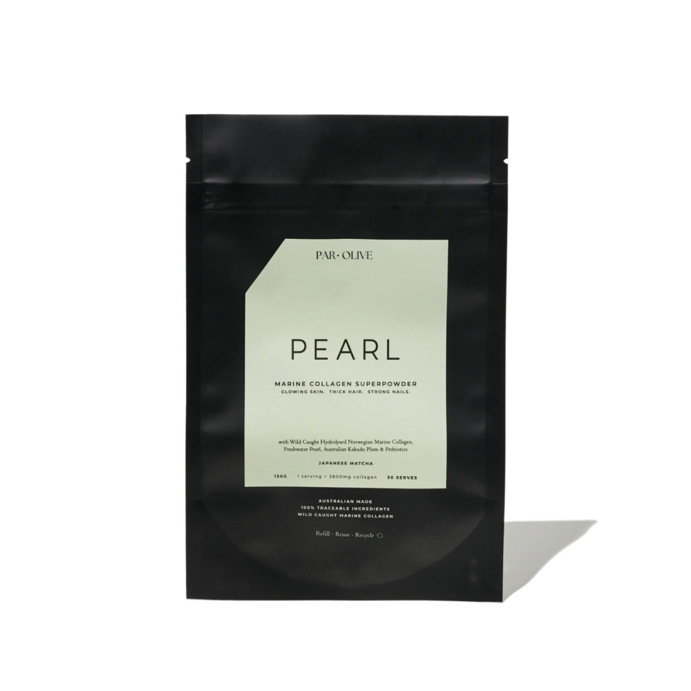 Load image into Gallery viewer, Par Olive - Pearl Marine Collagen Superpowder (Japanese Matcha)

