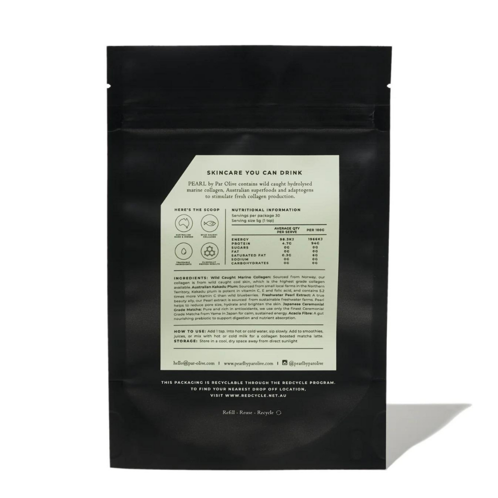 Load image into Gallery viewer, Par Olive - Pearl Marine Collagen Superpowder (Japanese Matcha)
