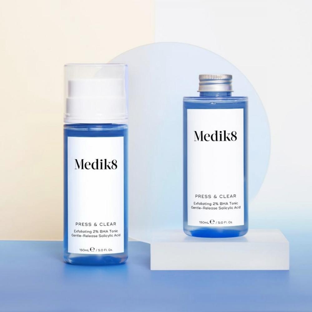 Load image into Gallery viewer, Medik8 Press &amp; Clear Refill Exfoliating Toner 150ml
